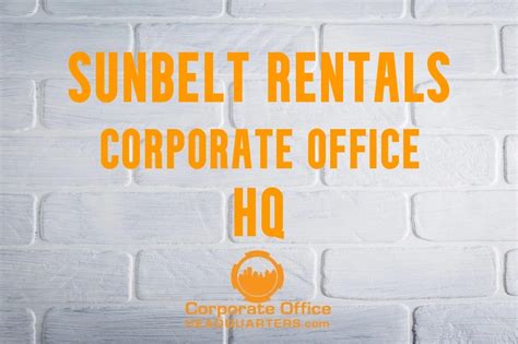 sunbelt rentals corporate office.